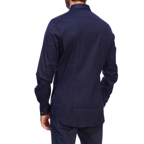 camice prada uomo|Camicia in cotone in Blu .